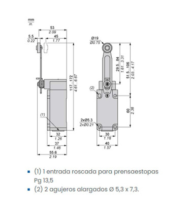 Interruptor límite XCKS141 TELEMECANIQUE