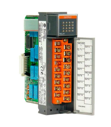 Módulo Allen-Bradley 1746-OW16 con 16 salidas de relé AC/DC