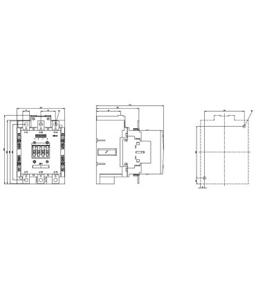 Dimensiones del modelo 3RT1055-6AF36