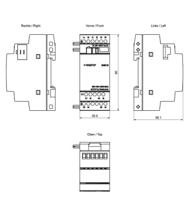 Dimensiones del modelo 6ED1055-1CB00-0BA2