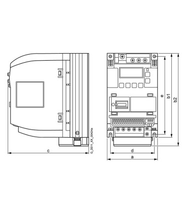 Dimensiones del modelo 6SL3210-5BE13-7UV0