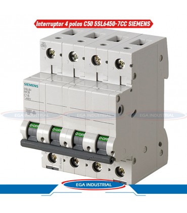 Interruptor termomagnético 5SL6450-7CC SIEMENS