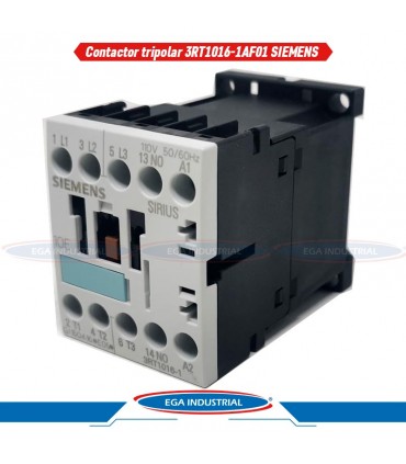 Contactor 3P, 9A, 110VCA 3RT1016-1AF01 SIEMENS
