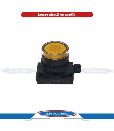 Lampara piloto 22mm, rasante amarillo L2RR-L3Y AUTONICS