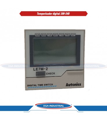 Temporizador digital 100-240 VAC 72X72MM LE7M-2, AUTONICS