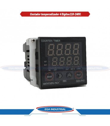 Contador temporizador 4 dígitos 110-240V. HANYOUNG