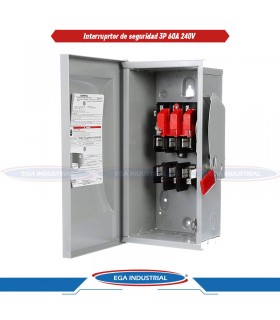 Interruptor de seguridad 60A 3P 240V GF322N SIEMENS