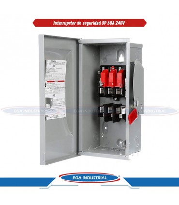 Interruptor de seguridad 60A 3P 240V GF322N SIEMENS