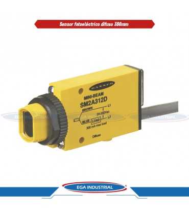 Mini beam difuso alcance 380mm BANNER