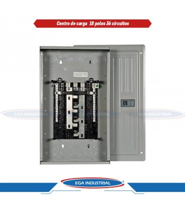 Centro de carga 18 Polos, 36 Circuitos, 3 Fases, 4 Hilos SIEMENS
