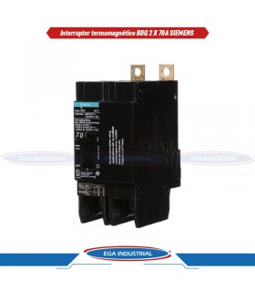 Interruptor termomagnético BDQ 2 X 70A SIEMENS