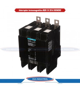 Interruptor termoagnético BQD 3 X 20A SIEMENS
