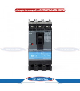 Interruptor termomagnético ED4 3P 20AMP 240/480V SIEMENS