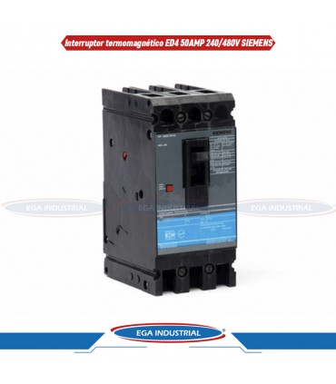 Interruptor termomagnético ED4 3P 50AMP 240/480V SIEMENS