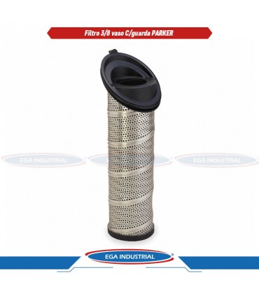 Filtro 3/8 vaso de policarbonato guarda metálica PARKER