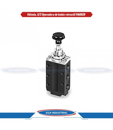 Válvula operadora 5/2 de botón PARKER