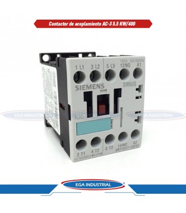 Contactor de acoplamiento AC-3 5,5KW 400V SIEMENS
