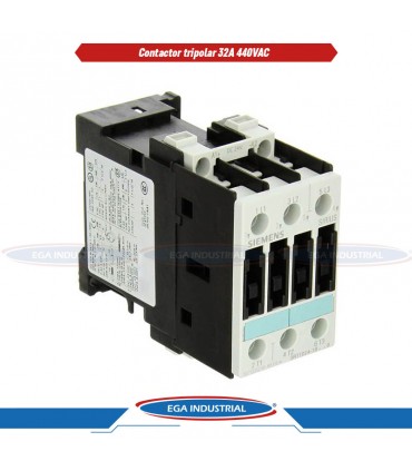 Contactor 3P, 32A, 440VAC 3RT1034-1AR16 SIEMENS