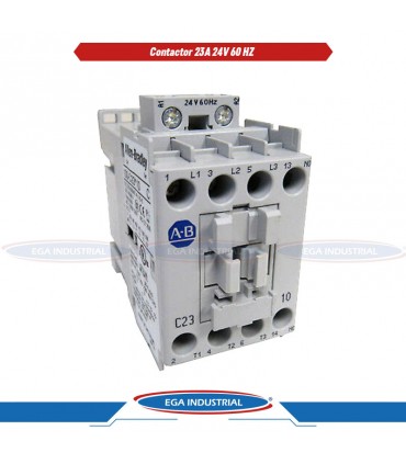 Contactor 3P, 23A, 24VCA 100-C23J10 ALLEN BRADLEY